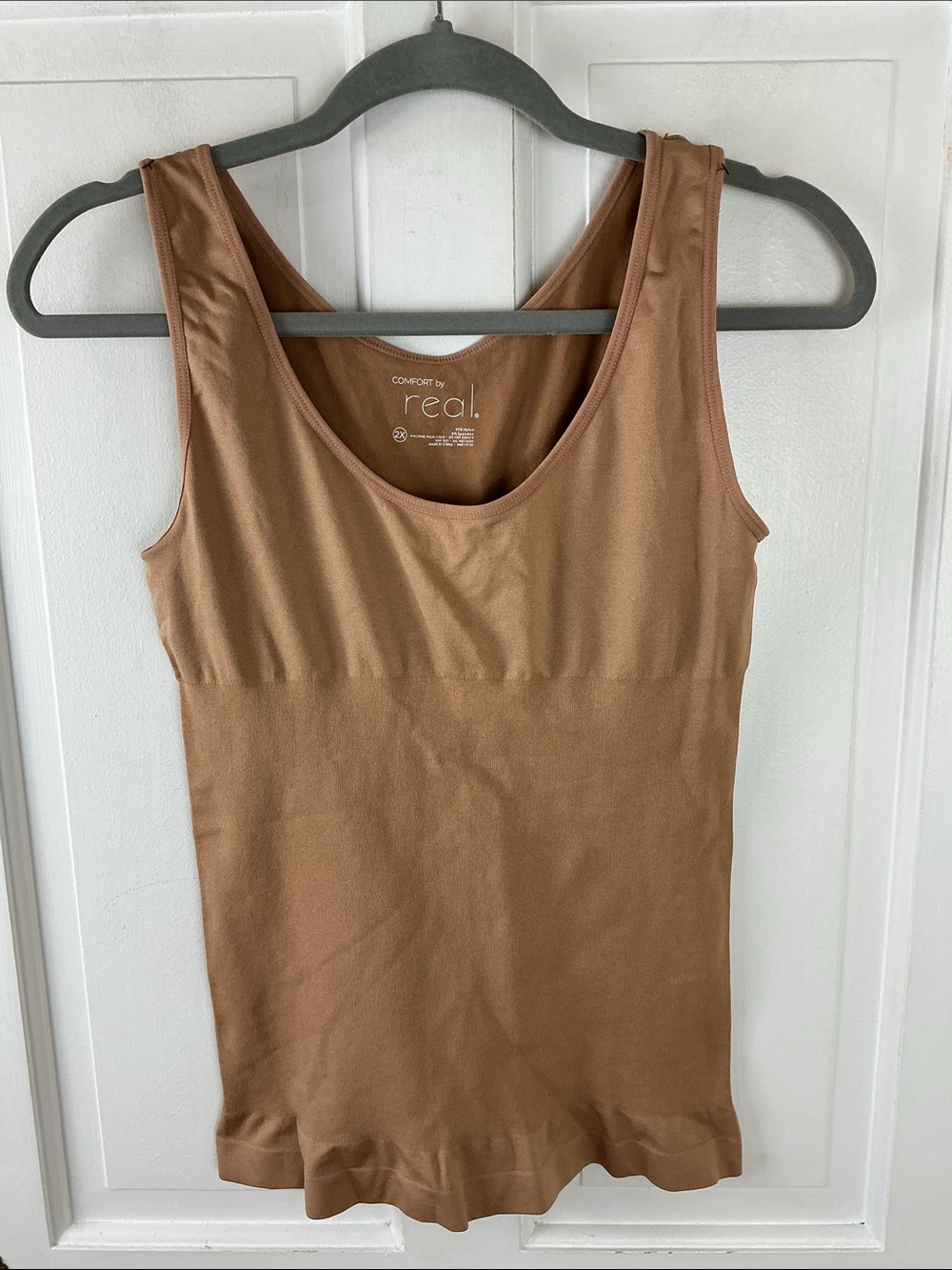 Comfort by Real Slimming Tank Top Nude 2X NWOT